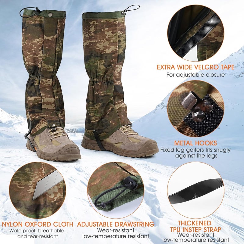 goooutside Waterproof Hiking Gaiters, Outdoor Snow Boot Gaiters - Image 2
